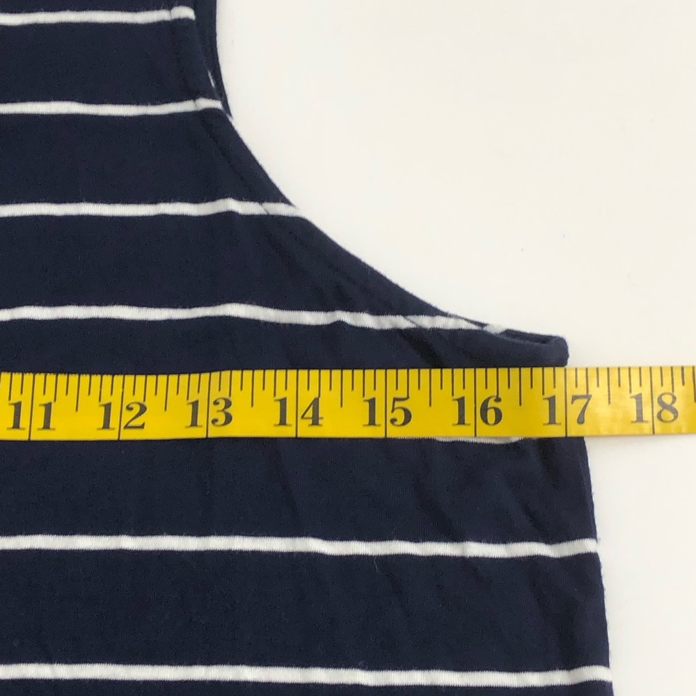 Townsen Navy Blue White Striped Sleeveless Tank XS - Picture 6 of 7